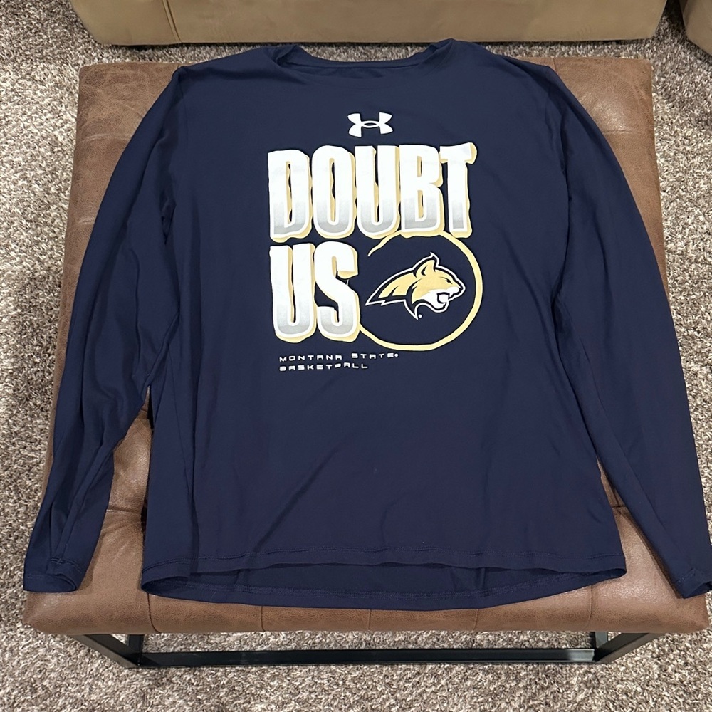 Under Armour Montana State Men's Blue Long Sleeve Graphic Tee